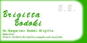 brigitta bodoki business card